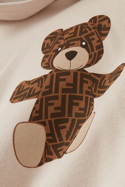 fendi teddy bear hoodie|Fendi designer sweatshirt.